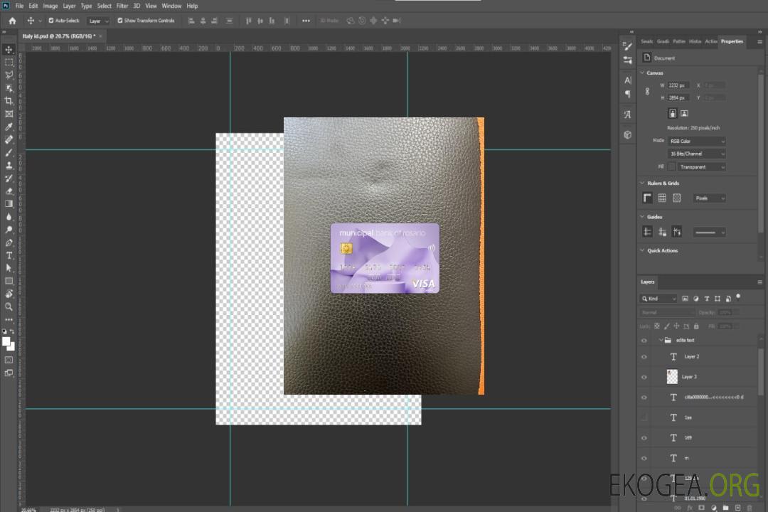 Banque municipale d'Argentine de Rosario, carte visa, photolook , avant template